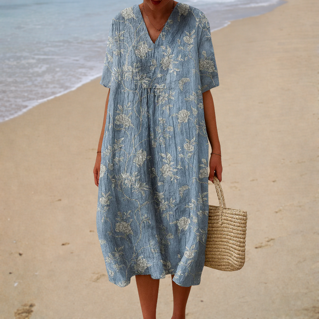 Effortlessly Flattering Printed Summer Dress