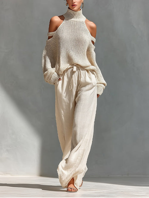 Vivienne | Open-Shoulder Knit Co-Ord Set