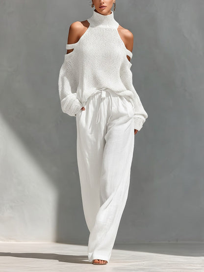 Vivienne | Open-Shoulder Knit Co-Ord Set