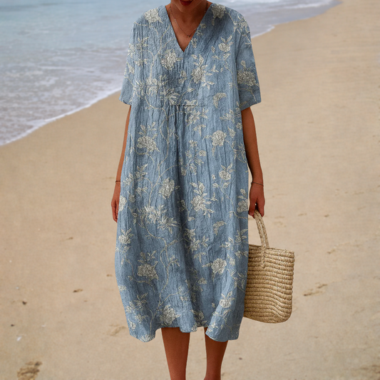 Effortlessly Flattering Printed Summer Dress