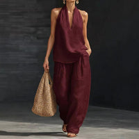 Ainhoa | Linen-Textured Two-Piece Set for Effortless Style