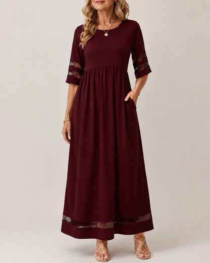 Aubrey™ Flattering Tummy-Smoothing Midi Dress for a Sleek Silhouette