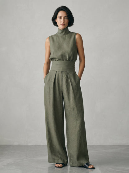 Nuria | Sleek Minimalist Sleeveless Top Set – Size S1
