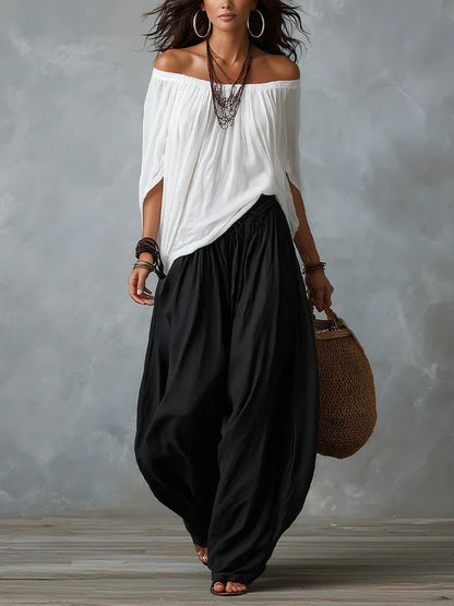 Camila | Effortless Off-Shoulder Two-Piece Set — Chic, Breezy Summer Essential