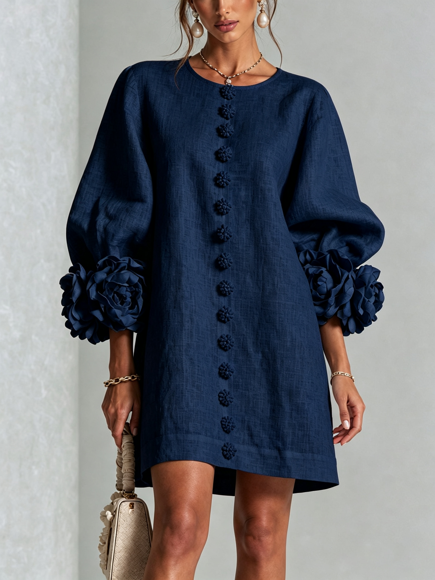 Florence Floral Button-Down Mini Dress – Effortless Chic for Any Occasion