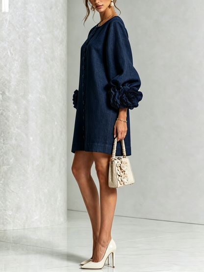 Florence Floral Button-Down Mini Dress – Effortless Chic for Any Occasion