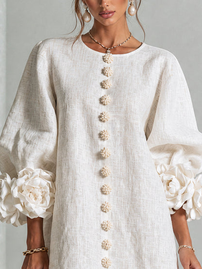Florence Floral Button-Down Mini Dress – Effortless Chic for Any Occasion
