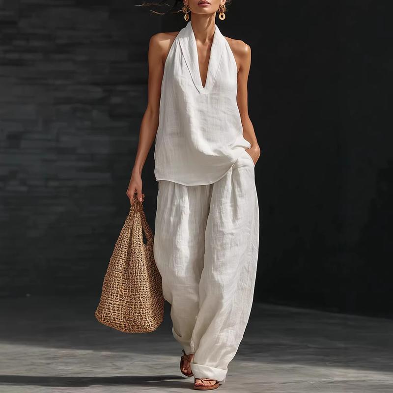 Ainhoa | Linen-Textured Two-Piece Set for Effortless Style