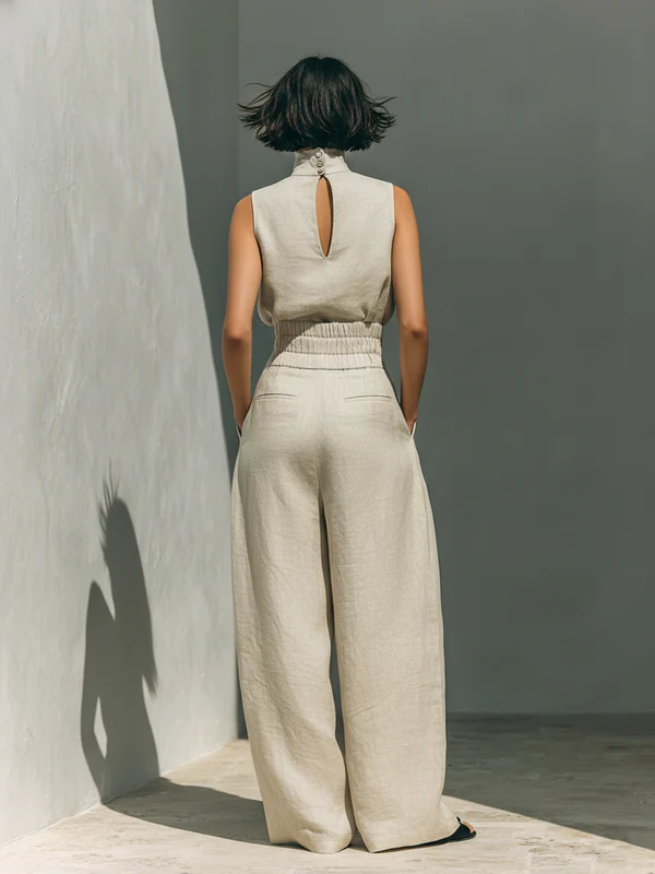 Nuria | Sleek Minimalist Sleeveless Top Set – Size S1