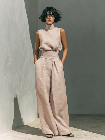 Nuria | Sleek Minimalist Sleeveless Top Set – Size S1